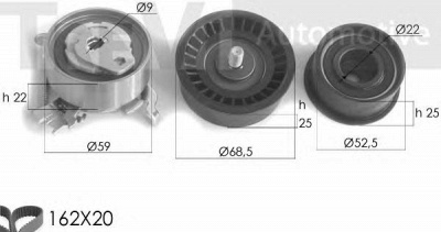 TREVI AUTOMOTIVE kd1168 -  Комплект ремня ГРМ